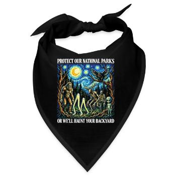 Kryptid Van Gogh schützt unsere Nationalparks - Bandana - Schwarz - Vorne