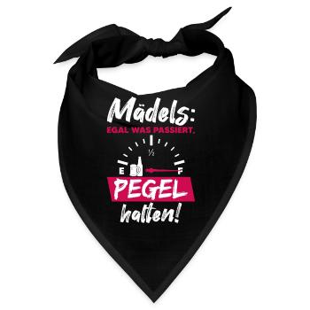Mädels Bier Pegel Party Lustiger Spruch - Bandana - Schwarz - Vorne