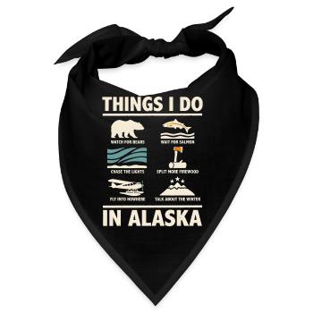 Dinge, die ich in Alaska tue: Im Winter Bärenlachs - Bandana - Schwarz - Vorne