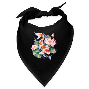 Koi-fische Japanische Koi-fische Koi-karpfen - Bandana - Schwarz - Vorne