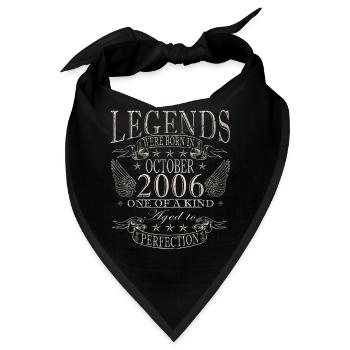 20. Geburtstag Geschenk Mann Original Oktober 2006 - Bandana - Schwarz - Vorne