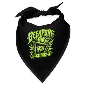 Beer Pong - Bandana - Schwarz - Vorne