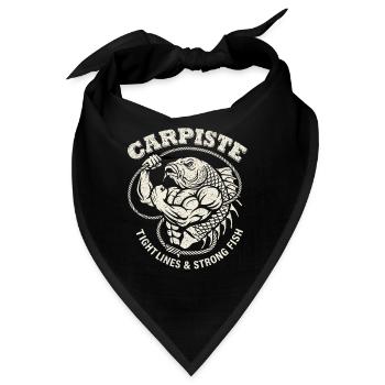 Karpfenangler, Karpfenfischer, Fischer-Geschenk - Bandana - Schwarz - Vorne