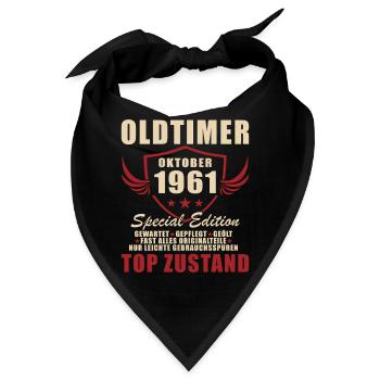 1961 Oktober 1961 Geburtstag Oktober 1961 - Bandana - Schwarz - Vorne