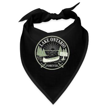 Lake Ontario Forever Große Seen Natur im Freien - Bandana - Schwarz - Vorne