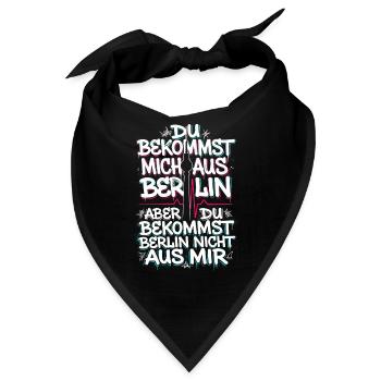 Berlin Berliner Spruch Graffiti  - Bandana - Schwarz - Vorne