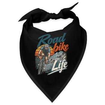 Road Bike Retro Geschenkidee  - Bandana - Schwarz - Vorne