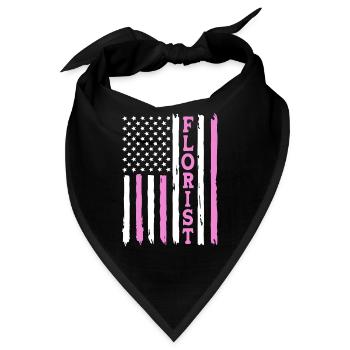 Floristik Florist Blumenhändler Blumenstrauß - Bandana - Schwarz - Vorne