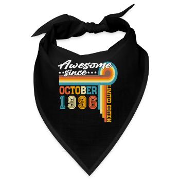 Oktober 1996 Jahrgang Retro Geburtstag Geschenk - Bandana - Schwarz - Vorne