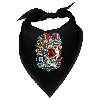 Türkei Türken Türkin Türke Türkiye - Bandana - Schwarz - Vorne