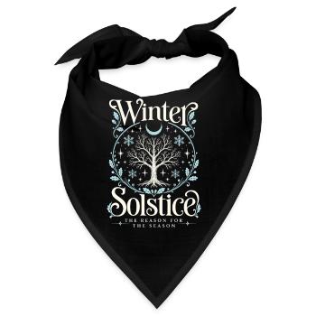 Wintersonnenwende Weihnachten - Bandana - Schwarz - Vorne