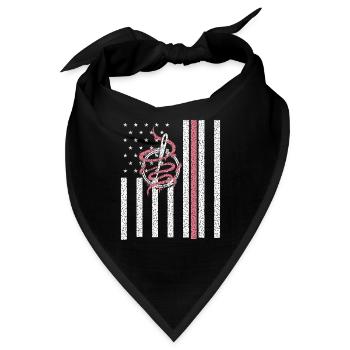 Kreuzstich Stickerei - Tiny X Marks Huge Patience - Bandana - Schwarz - Vorne