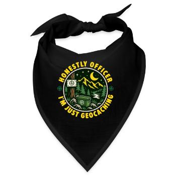 Ehrlich gesagt, Officer, ich geocache nur – Geocacher - Bandana - Schwarz - Vorne