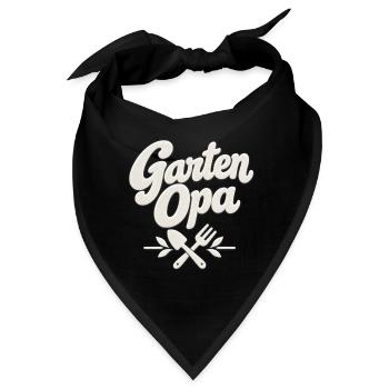 Garten Opa Pflanzenliebe Retro - Bandana - Schwarz - Vorne