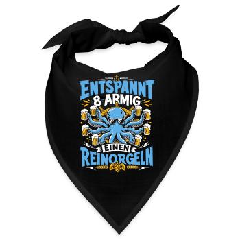 Achtarmig Saufparty Malle - Bandana - Schwarz - Vorne