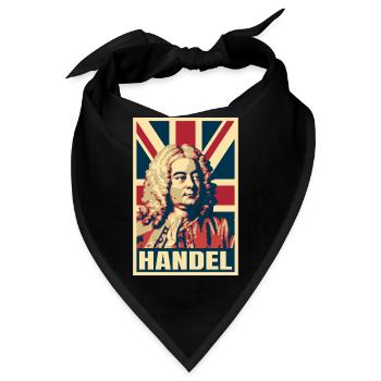 Georg Friedrich Händel, Barockkomponist, Musik - Bandana - Schwarz - Vorne