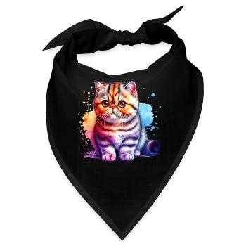 Exotische Kurzhaarkatze Geschenk - Bandana - Schwarz - Vorne