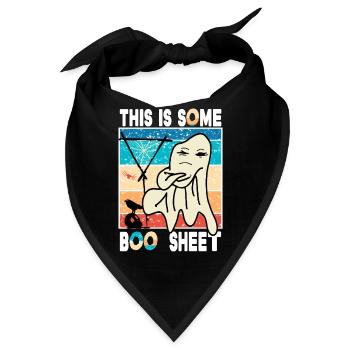 This is Some Boo Sheet Spruch Vintage Fu Halloween - Bandana - Schwarz - Vorne