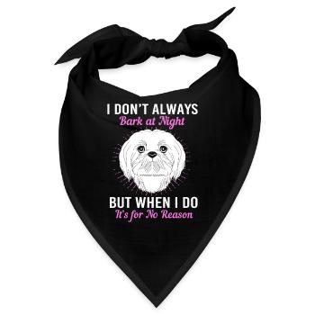 Lhasa Apso - Bandana - Schwarz - Vorne