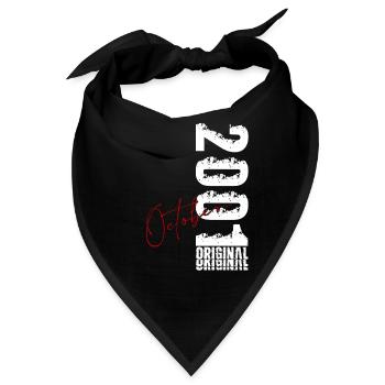 25. Geburtstag Geschenk Mann Original Oktober 2001 - Bandana - Schwarz - Vorne