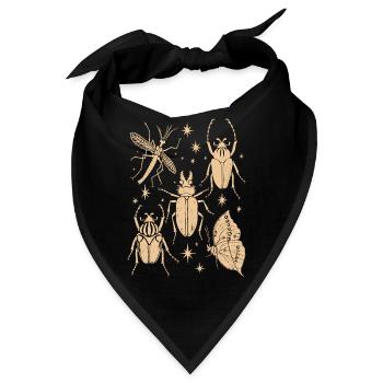 Magische Waldinsekten Schmetterling & Libelle - Bandana - Schwarz - Vorne