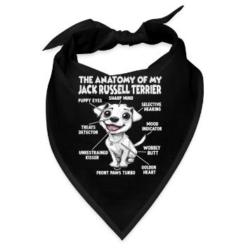 Jack Russell Terrier Hundebesitzer T Jack Russell  - Bandana - Schwarz - Vorne