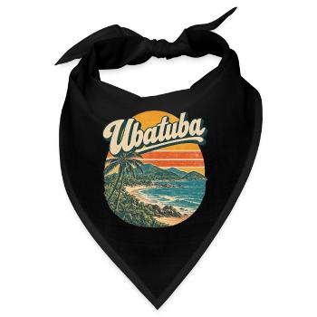 Ubatuba Retro Strandsonne Surfen - Bandana - Schwarz - Vorne