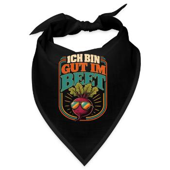 Ich bin gut im Beet Gärtner - Bandana - Schwarz - Vorne