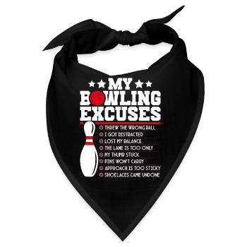 Meine Bowling-Ausreden - Bandana - Schwarz - Vorne