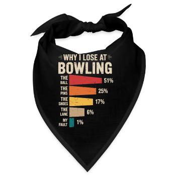 Warum ich beim Bowling verliere - Bandana - Schwarz - Vorne