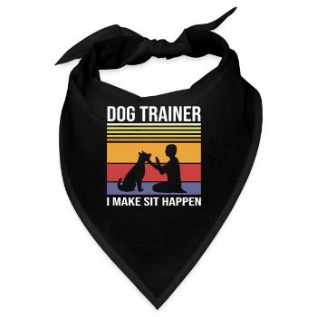 Hundetrainer - Bandana - Schwarz - Vorne