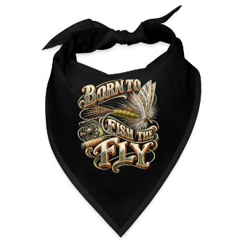 Fliegenfischen Fliegenangler - Bandana - Schwarz - Vorne