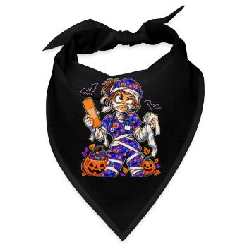 Halloween-Mumie Medizinerin - Bandana - Schwarz - Vorne