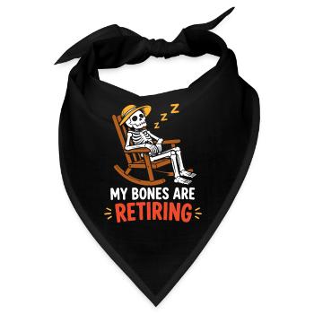 Meine Knochen gehen in Rente - Bandana - Schwarz - Vorne