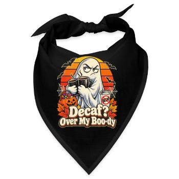 Halloween Koffein-Geist Decaf Over My Boo-dy - Bandana - Schwarz - Vorne