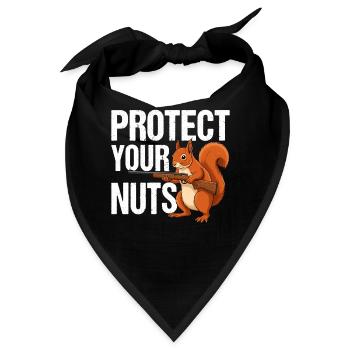 Protect Your Nuts - Bandana - Schwarz - Vorne