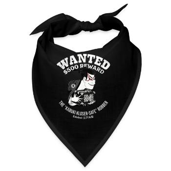 Sharaku Kabuki Edobei Wanted Poster Japanese Art - Bandana - Schwarz - Vorne