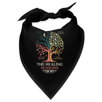 Das Baumdesign der Healing Seasons - Bandana - Schwarz - Vorne