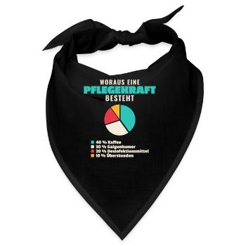Pflegekraft Bestandteile - Bandana - Schwarz - Vorne