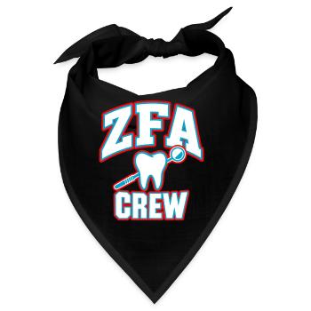 ZFA Crew – Zahnmedizin Team & Praxisalltag - Bandana - Schwarz - Vorne