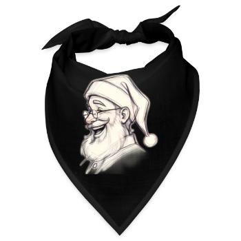 Santa Chef Skizzen-Tee - Bandana - Schwarz - Vorne