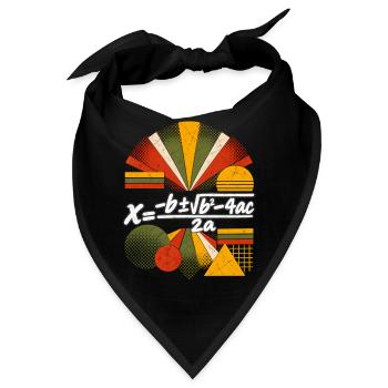 Quadratische Gleichung – Mathematische Naturwissenschaftsgleichung - Bandana - Schwarz - Vorne