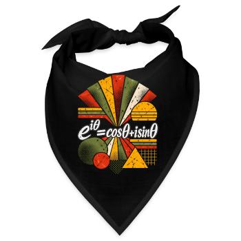 Eulers Formel – Mathematische Wissenschaftsgleichung - Bandana - Schwarz - Vorne