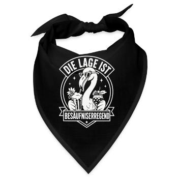 Die Lage ist besäufniserregend - Bandana - Schwarz - Vorne