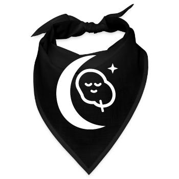 Mondbeschienener Schlafmond-Symbol - Bandana - Schwarz - Vorne