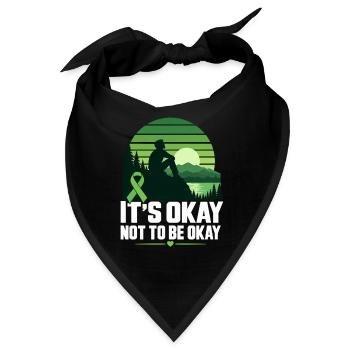 IT'S OKAY NOT TO BE OKAY – Mentale Gesundheit Bewu - Bandana - Schwarz - Vorne