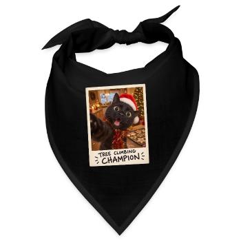 Tree Climbing Champion Schwarze Katze - Bandana - Schwarz - Vorne