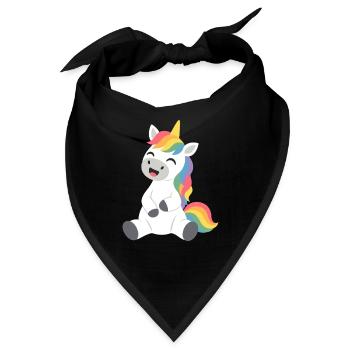 Einhorn märchenhaft lustig Fantasieillustration - Bandana - Schwarz - Vorne