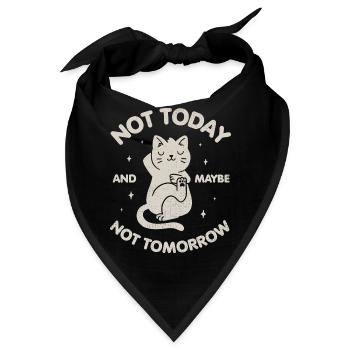 Nicht heute und vielleicht auch nicht morgen - Bandana - Schwarz - Vorne