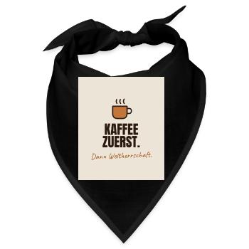 Kaffee - Bandana - Schwarz - Vorne